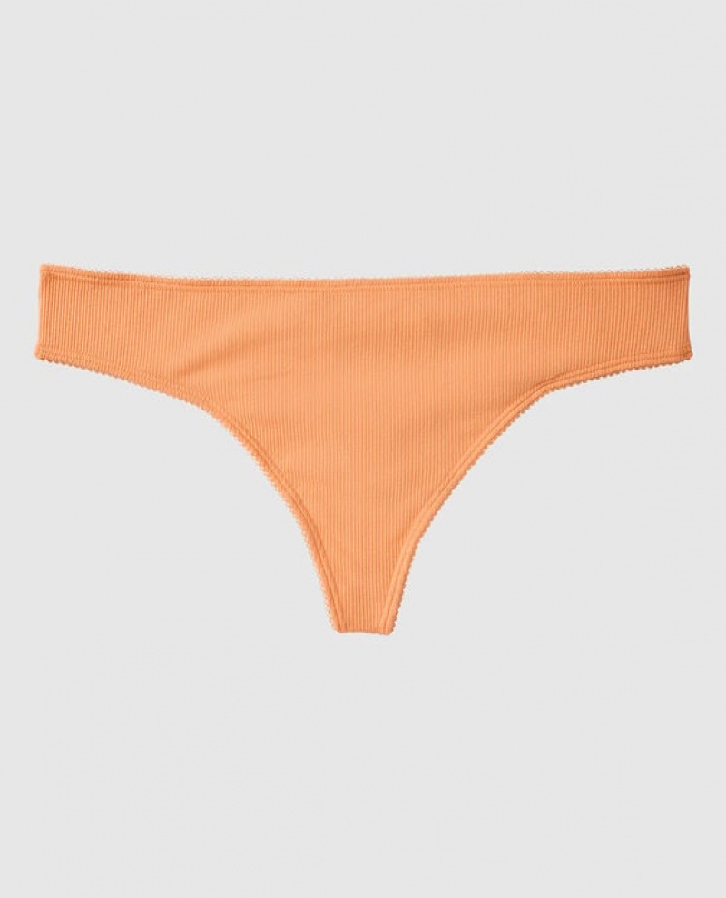 Ropa Interior La Senza Acanalado Tanga Panty Mujer Naranjas Creme | VZlQb9Xe